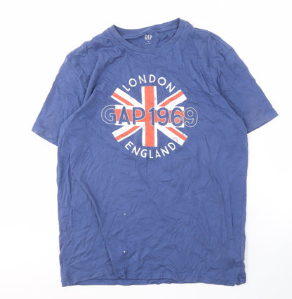 Mens UK Size M Gap Blue  T-Shirt