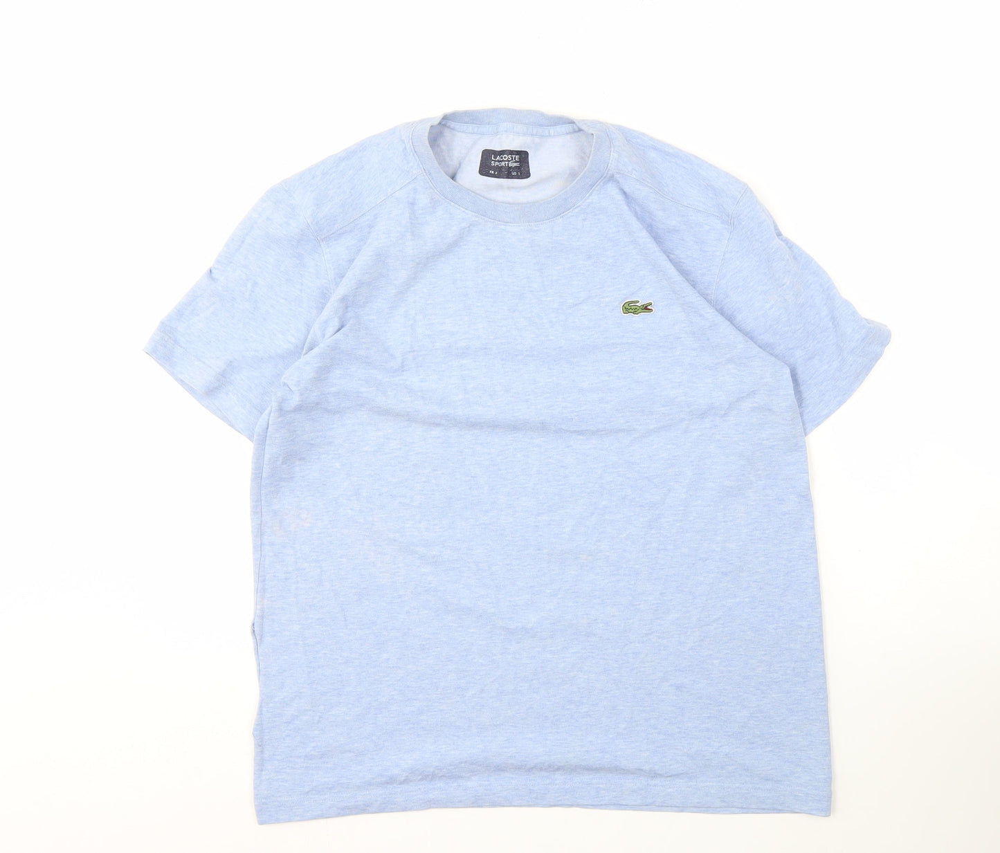 Lacoste Men's Blue T-Shirt, Size S, Cotton, Crew Neck