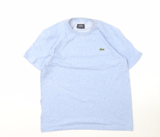 Lacoste Men's Blue T-Shirt, Size S, Cotton, Crew Neck