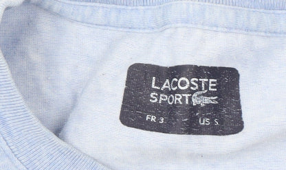Lacoste Men's Blue T-Shirt, Size S, Cotton, Crew Neck