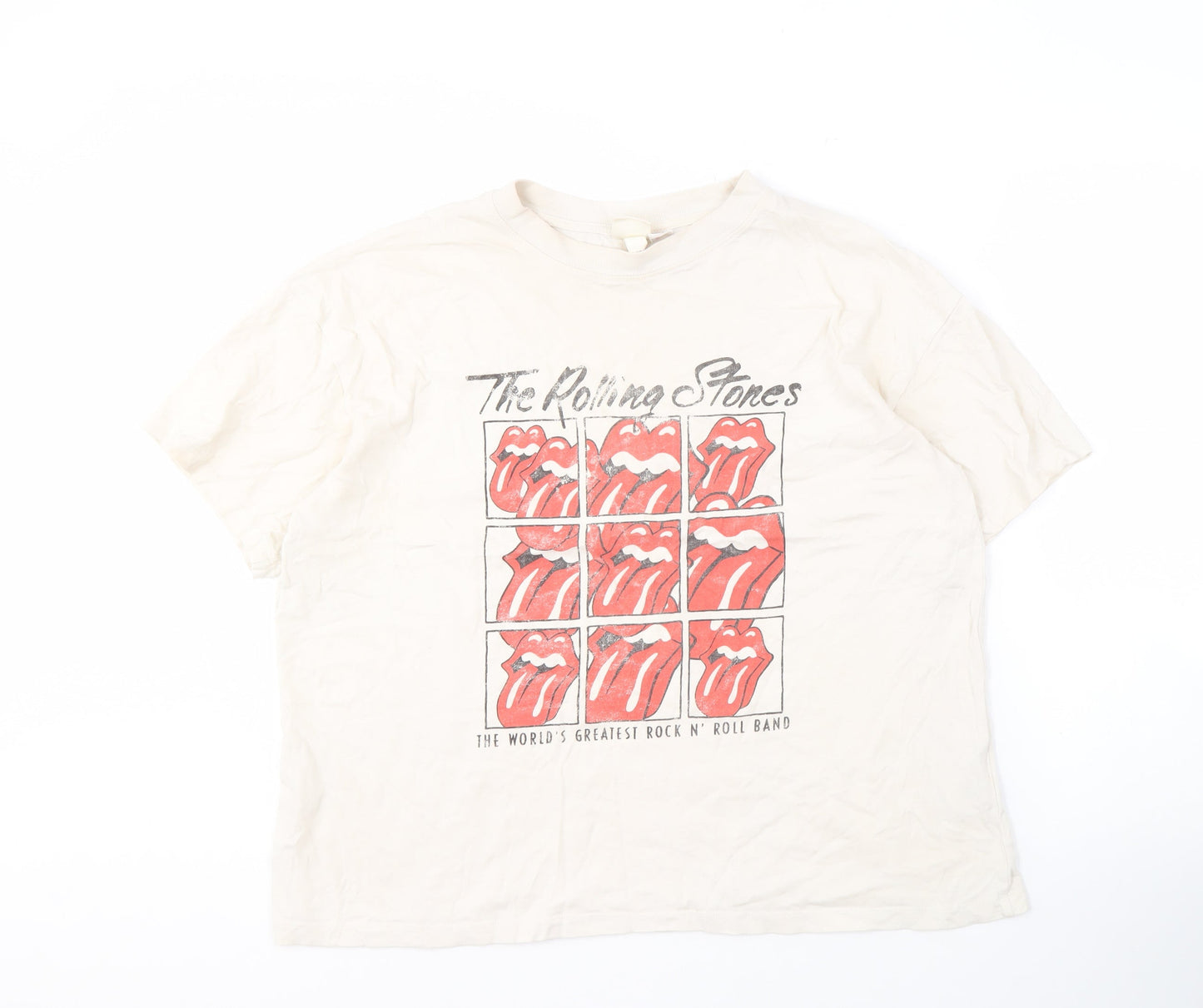 Mens UK Size L H&M White  T-Shirt