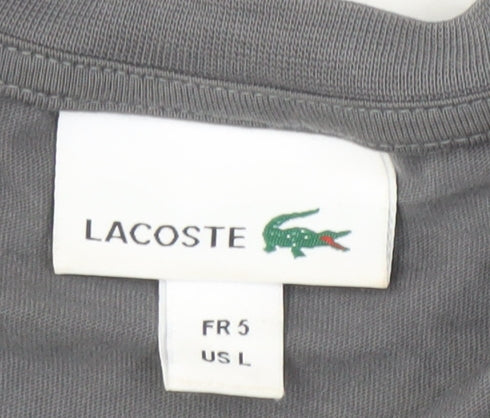 Lacoste Men's Grey Short Sleeve T-Shirt L