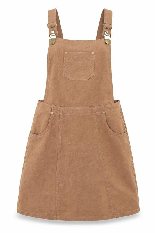 Womens UK Size 8 Boohoo Pinafore Canvas Skirt
