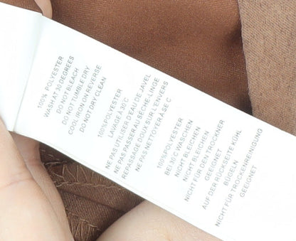 Boohoo Women's Brown Pinafore Skirt, Size 8, Polyester