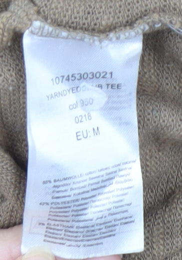 REVIEW Men's Beige Crew Neck T-Shirt Size M