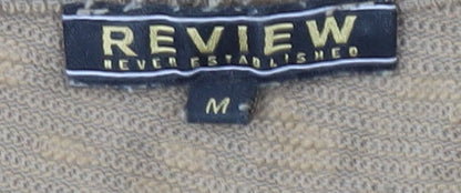 REVIEW Men's Beige Crew Neck T-Shirt Size M