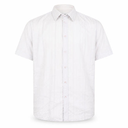 Ted Baker Men's White Striped Short Sleeve Shirt M