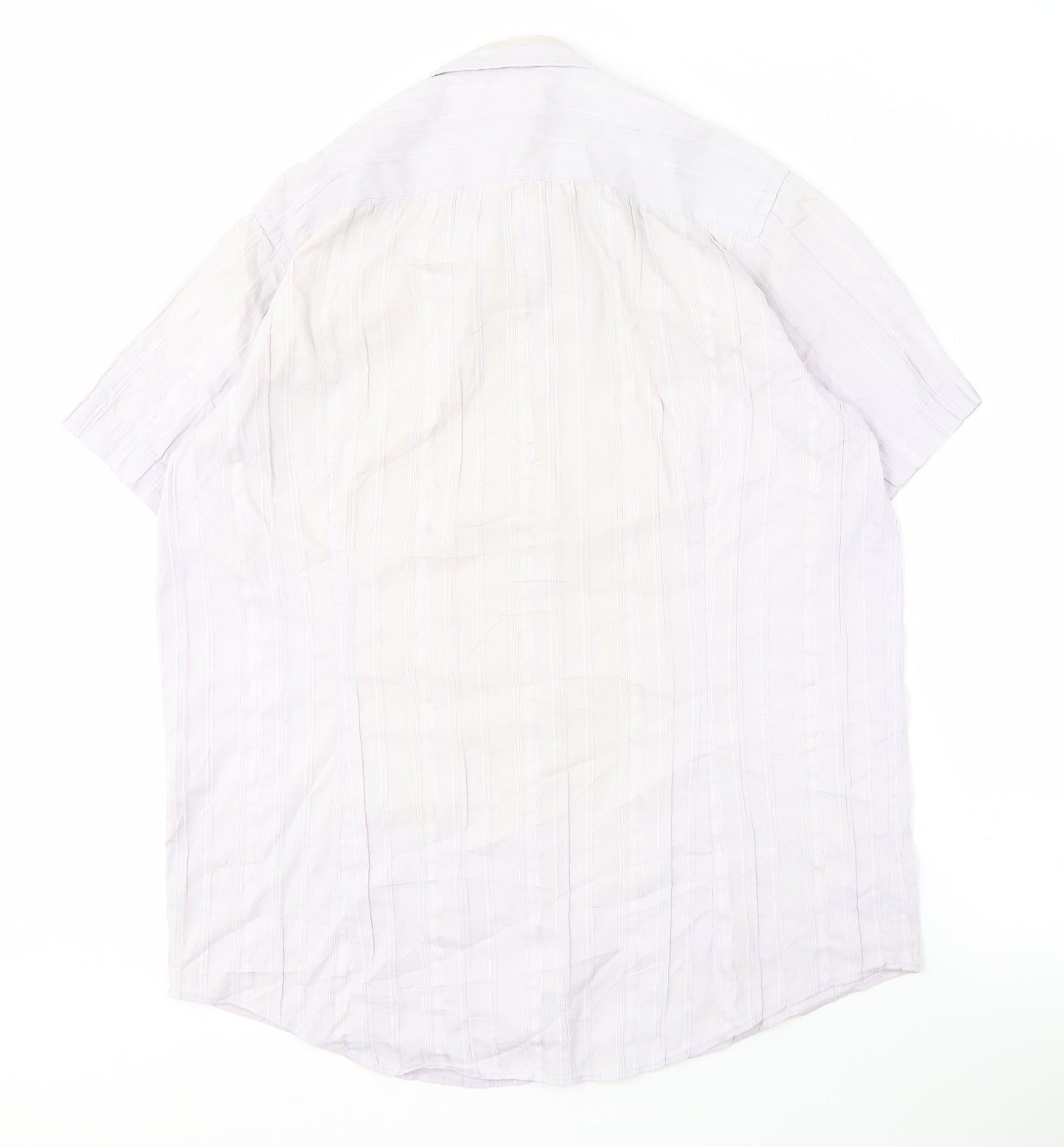 Ted Baker Men's White Striped Short Sleeve Shirt M