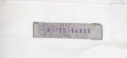 Ted Baker Men's White Striped Short Sleeve Shirt M