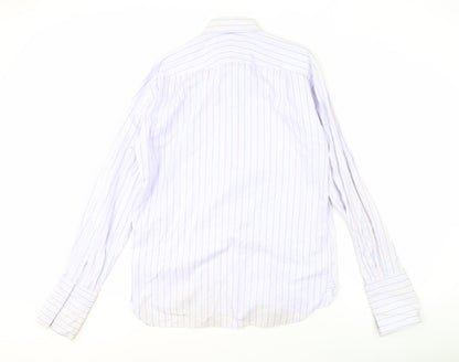 Savoy Taylors Guild Men's Multicoloured Striped Shirt - Size 16