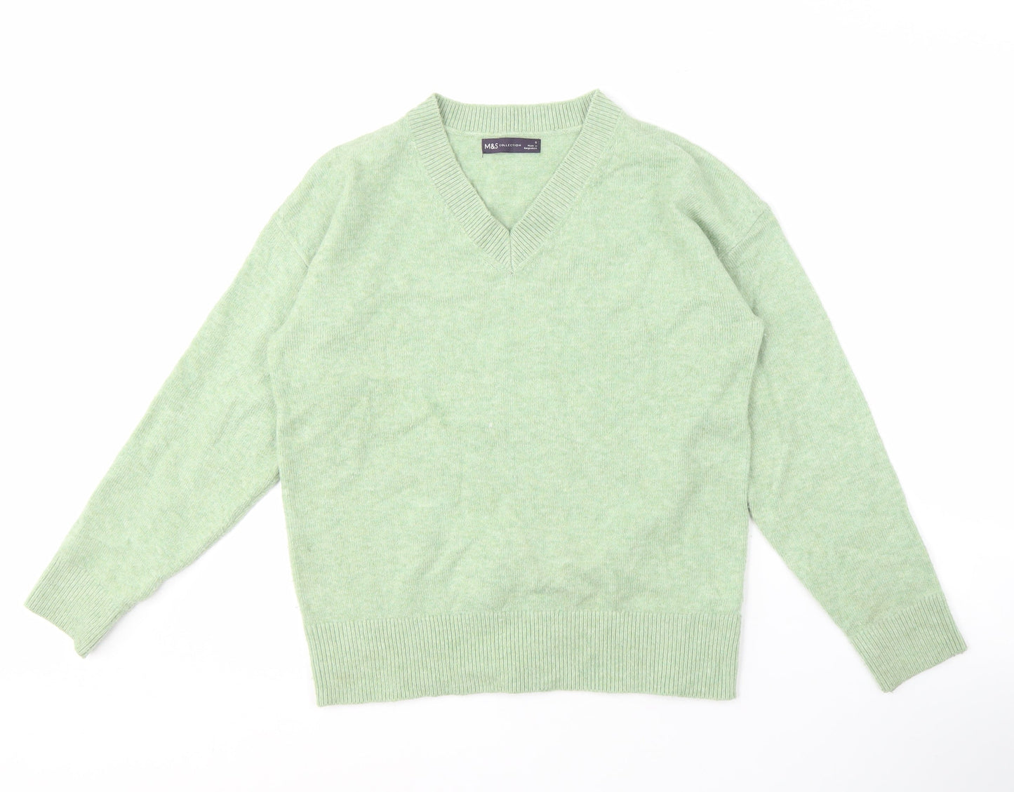 Womens UK Size S Marks and Spencer Green Pullover Jumper