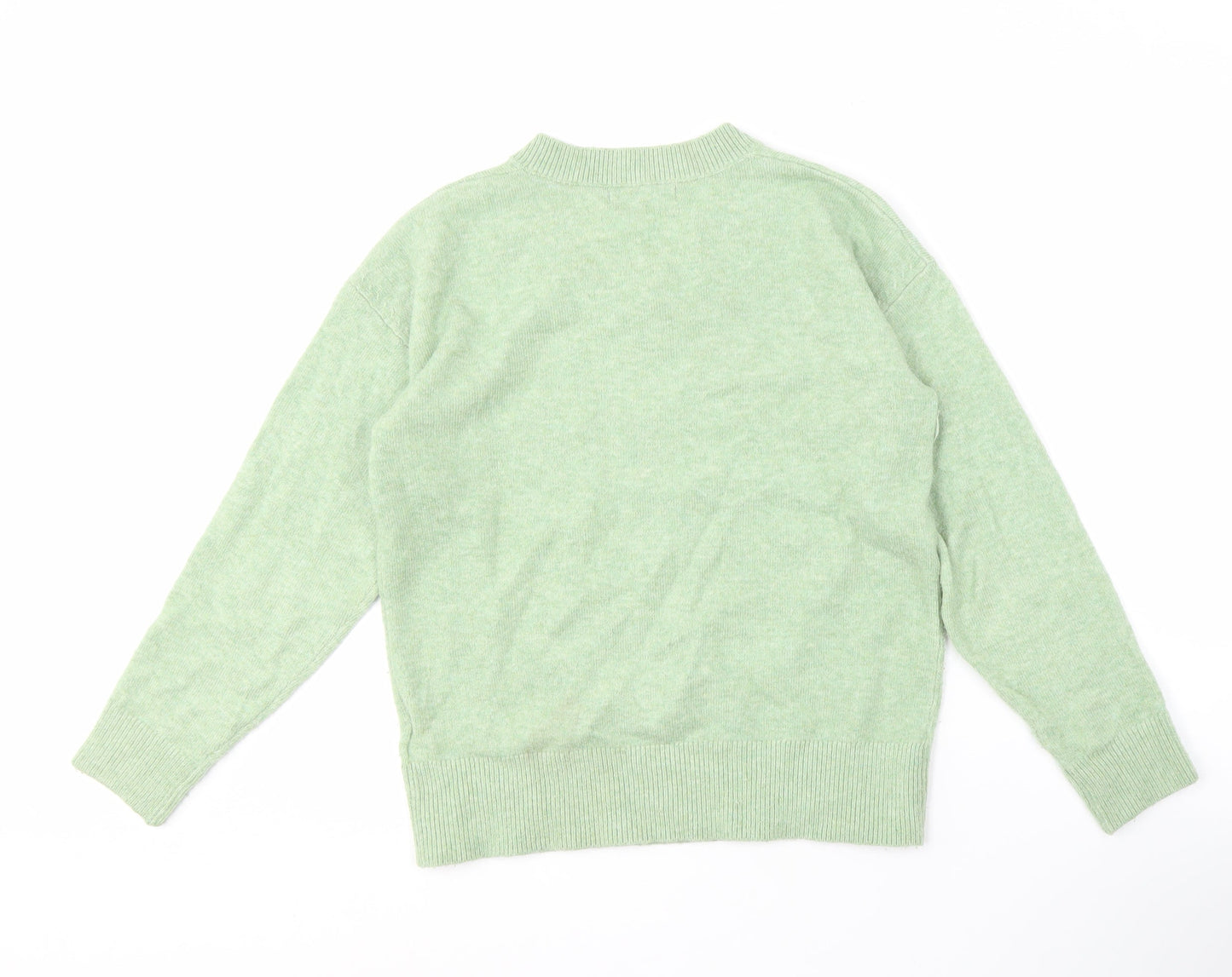 Womens UK Size S Marks and Spencer Green Pullover Jumper