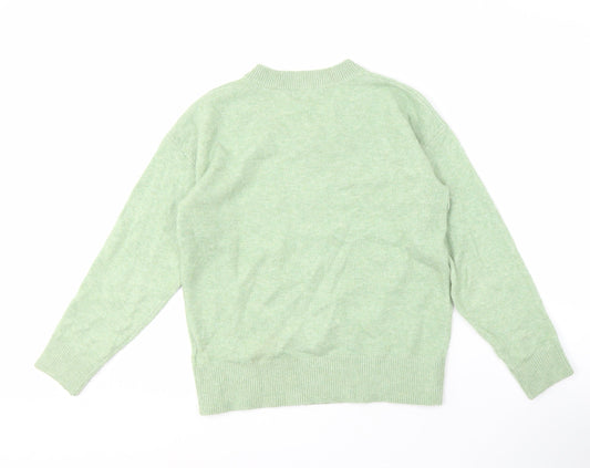 Womens UK Size S Marks and Spencer Green Pullover Jumper