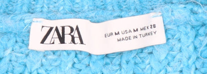 Womens UK Size M Zara Blue Pullover Jumper
