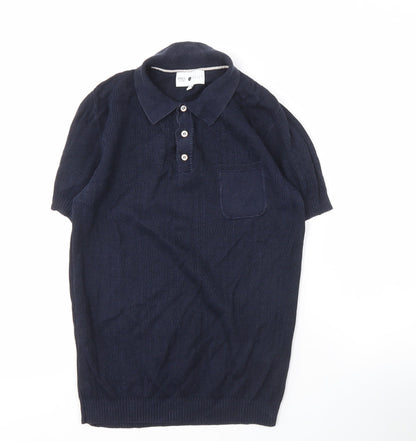 Marks and Spencer Men's Blue Small Polo Shirt