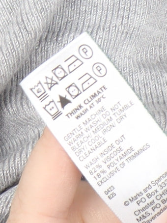 Womens UK Size M Marks and Spencer Grey Cardigan Jumper
