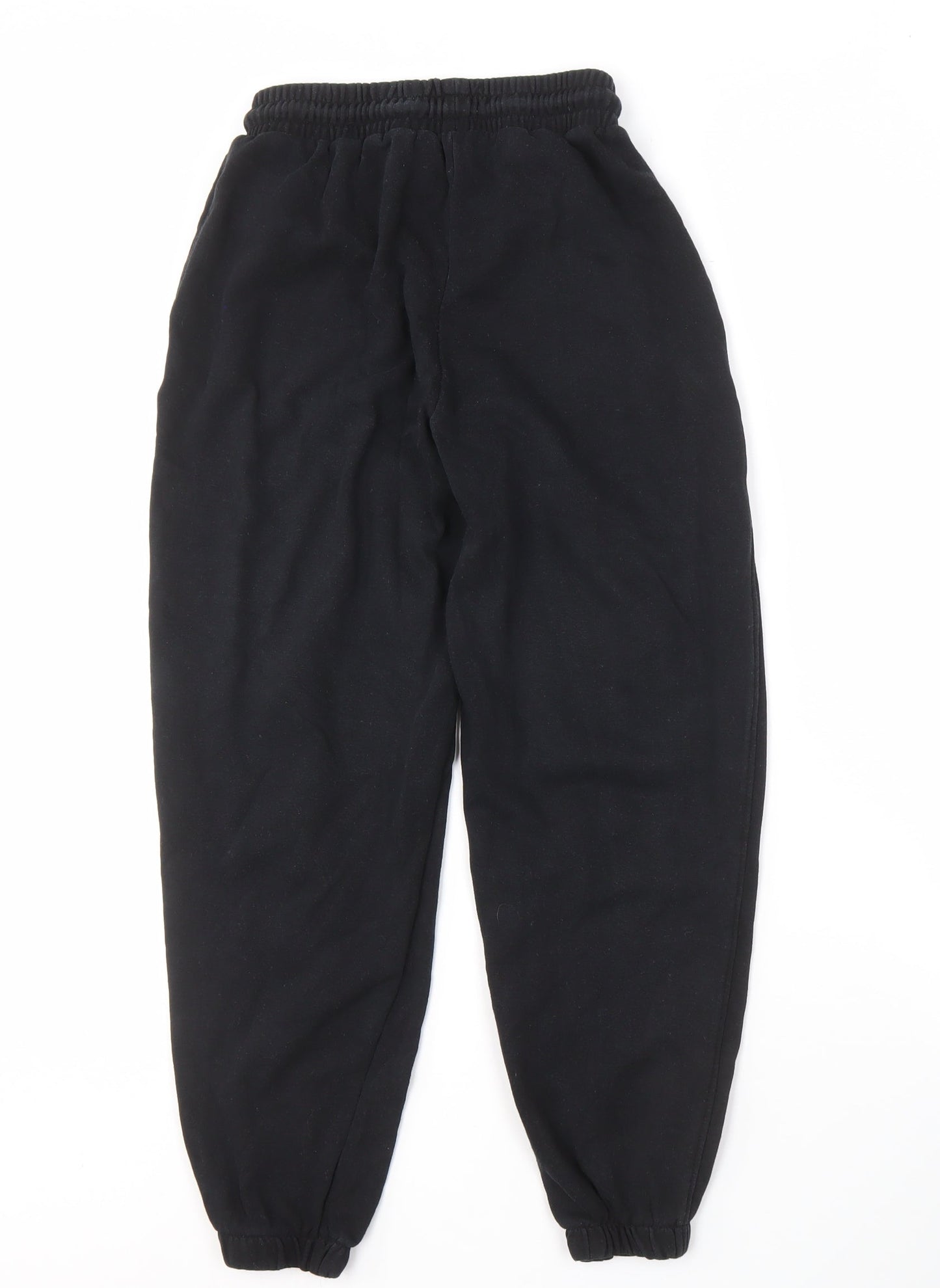 Bershka Black Women's Jogger Trousers XS, Elastic Waist