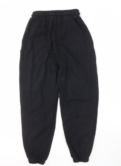 Bershka Black Women's Jogger Trousers XS, Elastic Waist