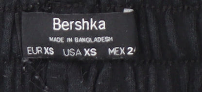 Bershka Black Women's Jogger Trousers XS, Elastic Waist