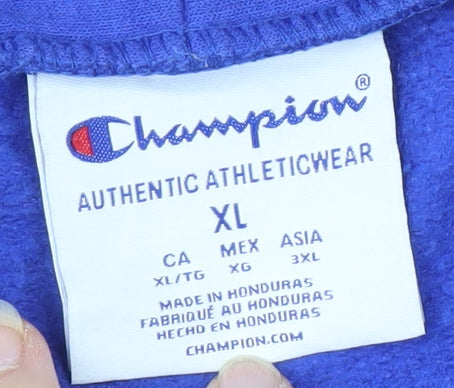 Mens UK Size XL Champion Blue Pullover Hoodie