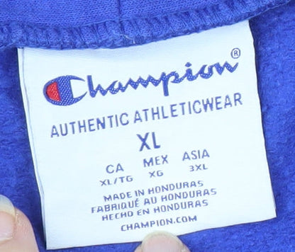 Mens UK Size XL Champion Blue Pullover Hoodie