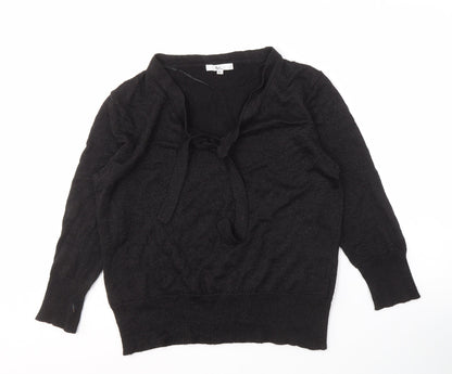 XISS COLLECTION Women's Black XL Cowl Neck Jumper