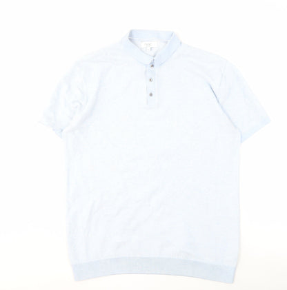 Next Men's XL Blue Polo Short Sleeve Cotton Casual