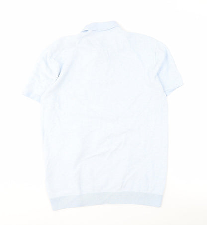 Next Men's XL Blue Polo Short Sleeve Cotton Casual