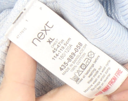 Next Men's XL Blue Polo Short Sleeve Cotton Casual