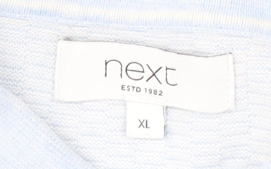 Next Men's XL Blue Polo Short Sleeve Cotton Casual