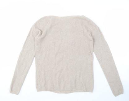 Womens UK Size S Mango Beige Pullover Jumper