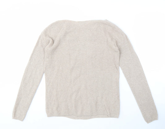 Womens UK Size S Mango Beige Pullover Jumper