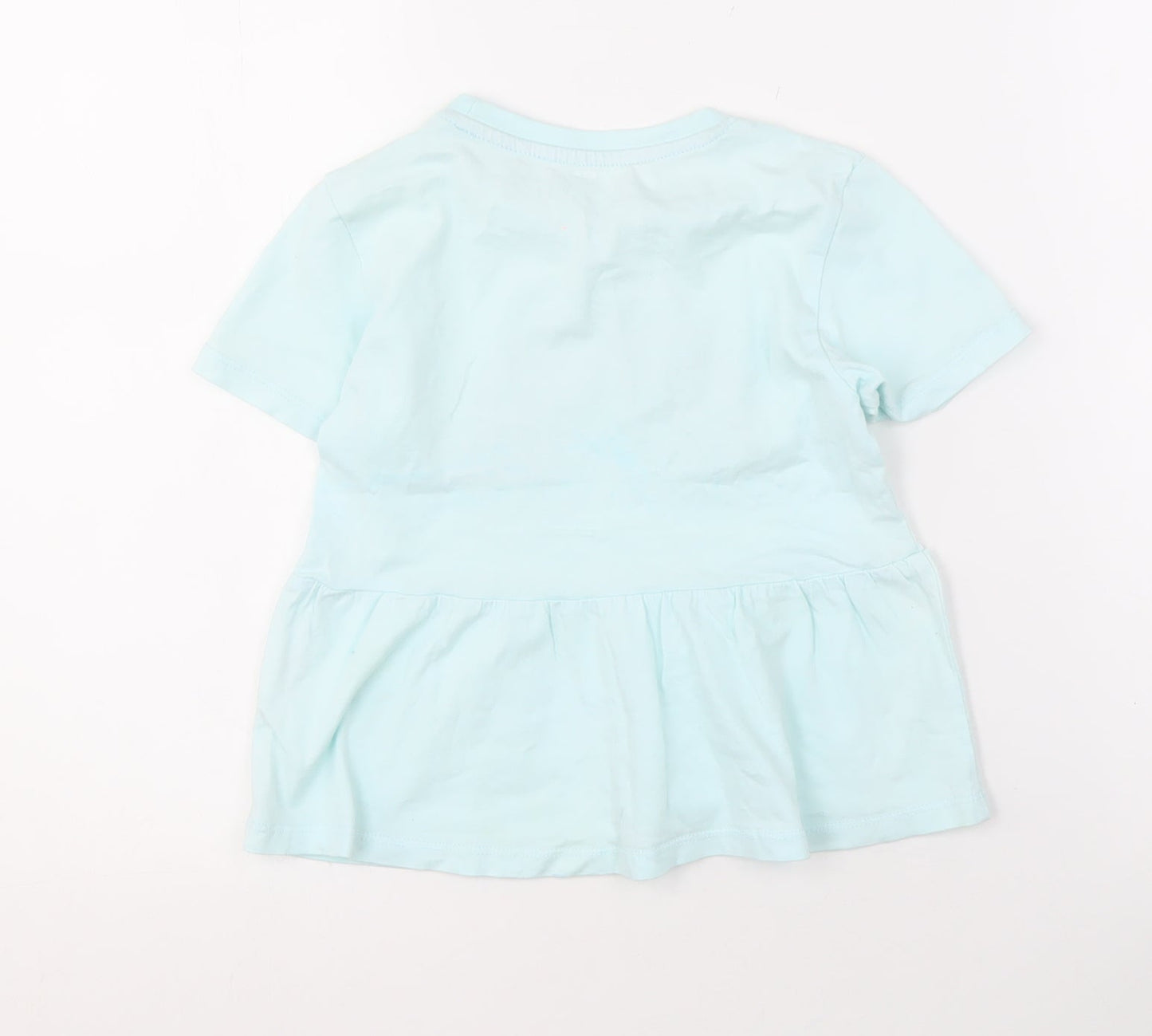 Mountain Warehouse Girls Blue T-Shirt 5-6 Years Rainbow Design