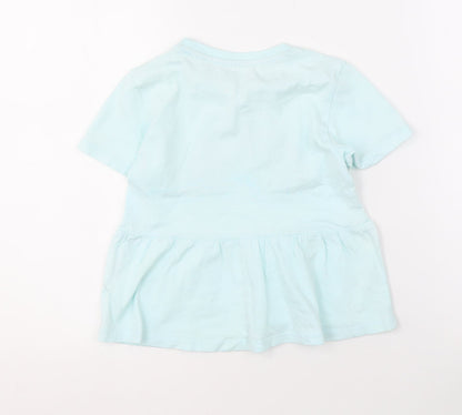 Mountain Warehouse Girls Blue T-Shirt 5-6 Years Rainbow Design