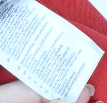 Adidas Men's Red Short Sleeve T-Shirt, Medium