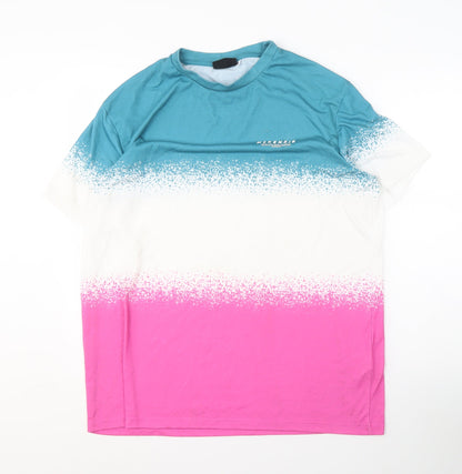 McKenzie Men's XL Colourblock T-Shirt in Blue, White, Pink