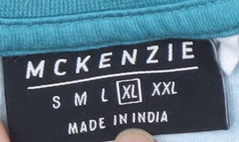 McKenzie Men's XL Colourblock T-Shirt in Blue, White, Pink