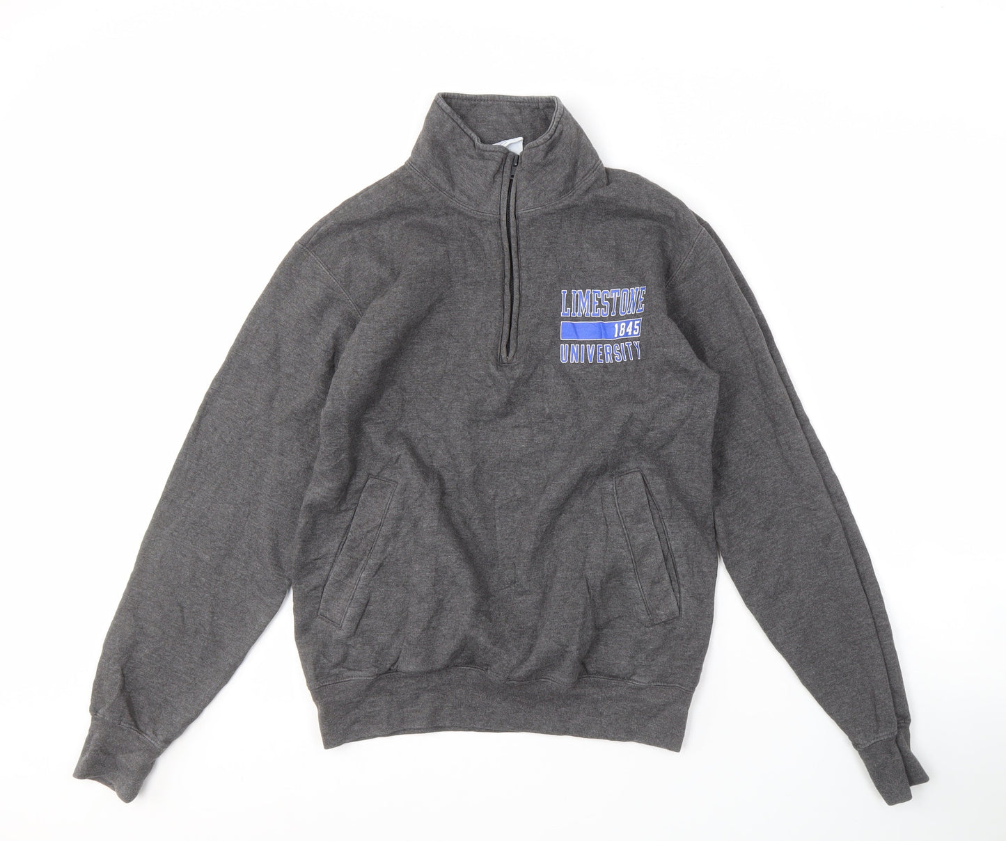 Mens UK Size S Champion Grey 1/4 Zip Sweatshirt