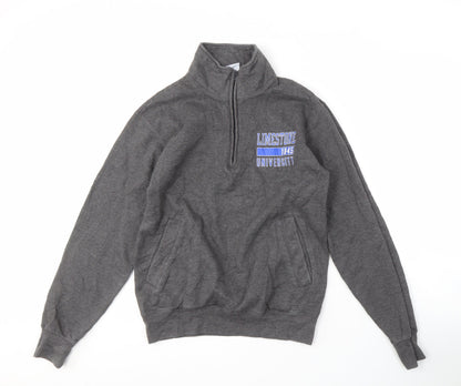 Mens UK Size S Champion Grey 1/4 Zip Sweatshirt