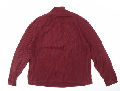 Hathaway Men's Red Full Zip Jumper, Size L