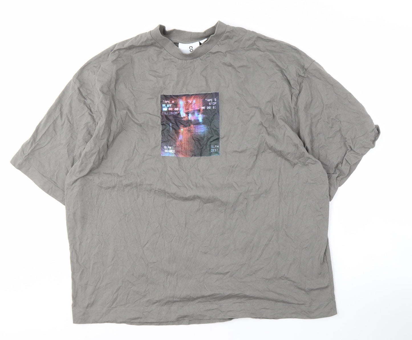 Mens UK Size L COLLUSION Grey  T-Shirt