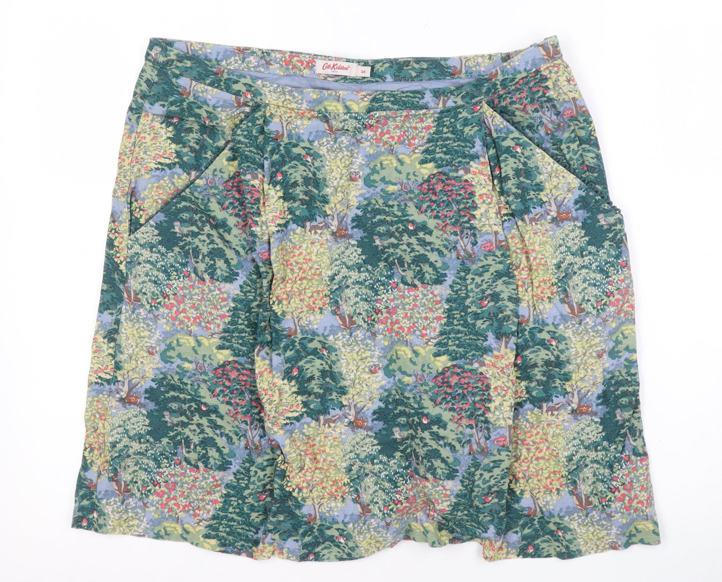Cath Kidston Women's Multicoloured Floral Skirt Size 14