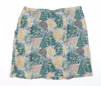 Cath Kidston Women's Multicoloured Floral Skirt Size 14