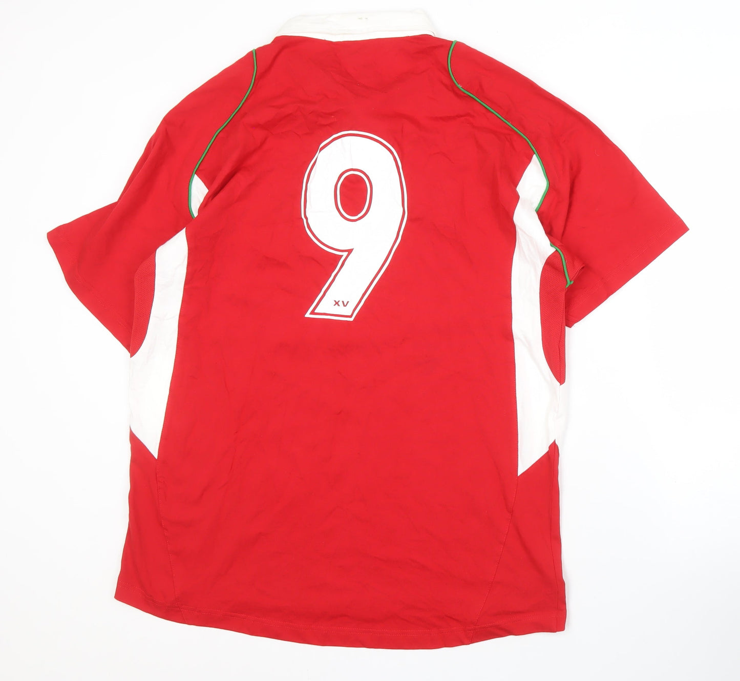 CYMRU XV Men's Red Rugby Polo Shirt XL