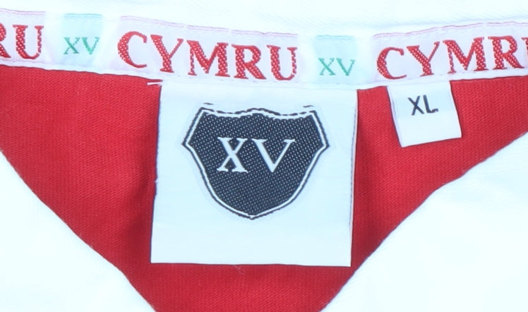 CYMRU XV Men's Red Rugby Polo Shirt XL