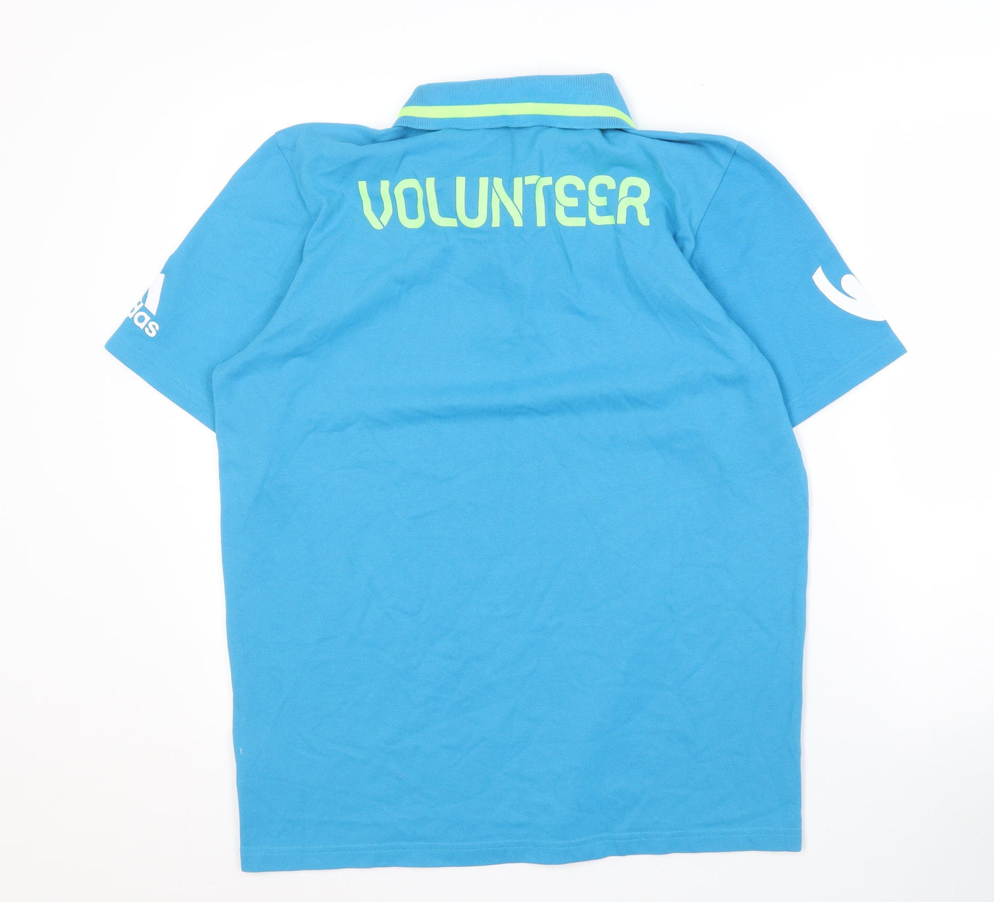 Adidas Men's Blue Polo Shirt L Sports Graphic