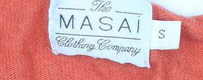 The Masai Women's Orange Scoop Neck Pullover S