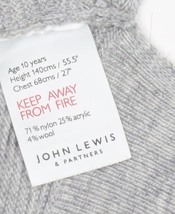 John Lewis Girls Grey Cardigan, 10 Years, Lightweight, Casual
