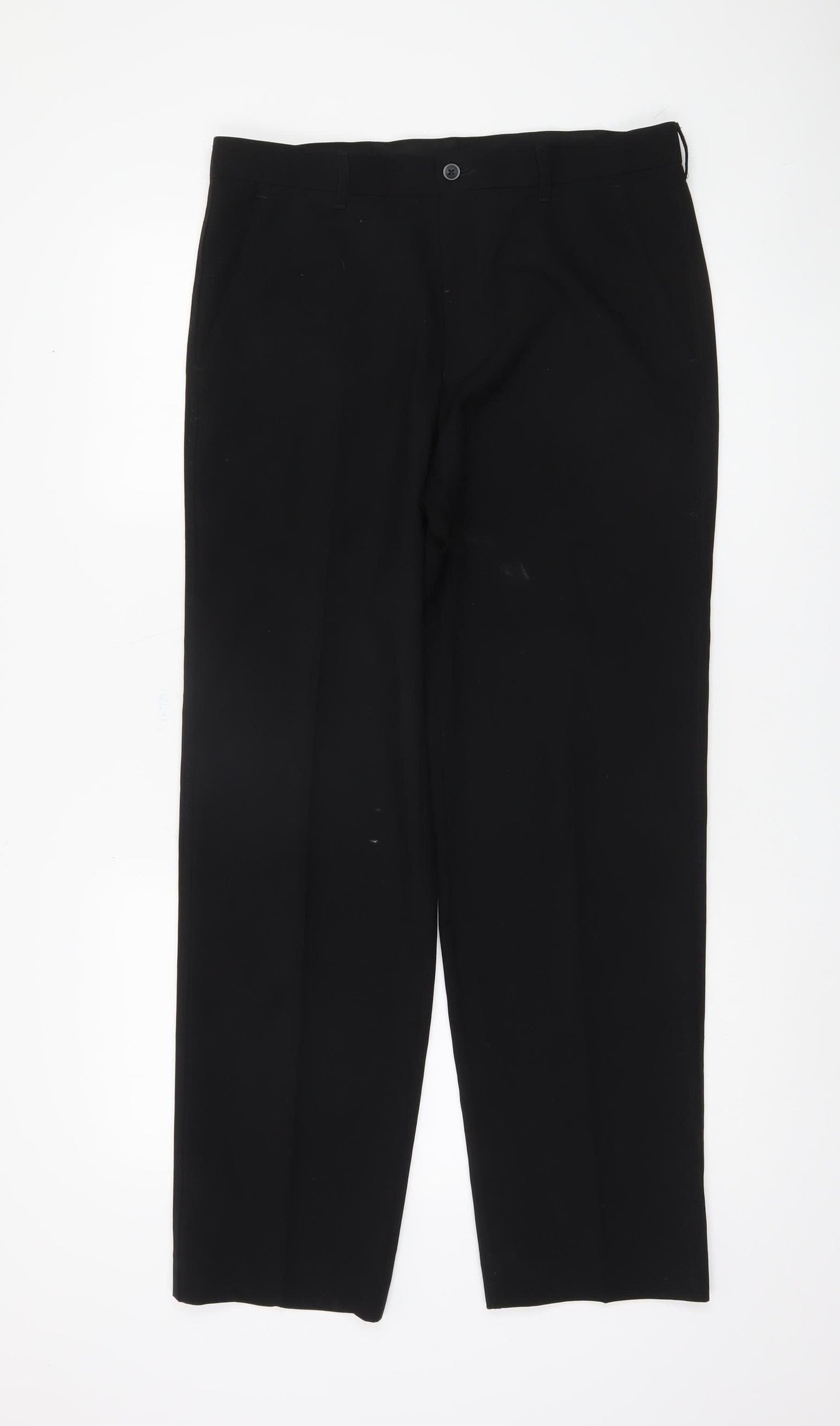 Marks and Spencer Men's Black Trousers Size 32 Regular