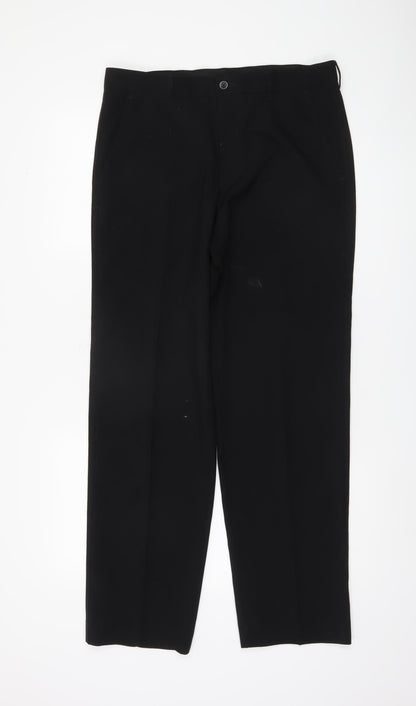 Marks and Spencer Men's Black Trousers Size 32 Regular